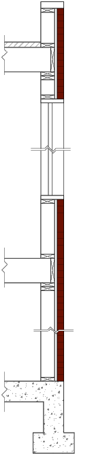 Masonry Concrete Support at Base Illustration
